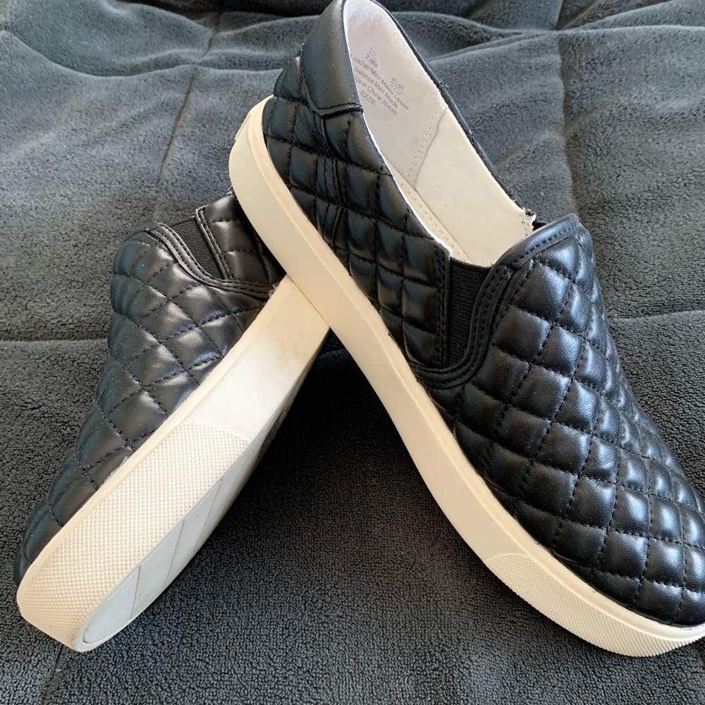 Sam Edelman black quilted slip-on sneakers